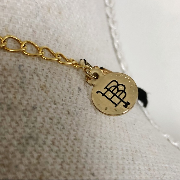 BRANDED Double Strand Necklace with Gold Tone Chain - Picture 8 of 14